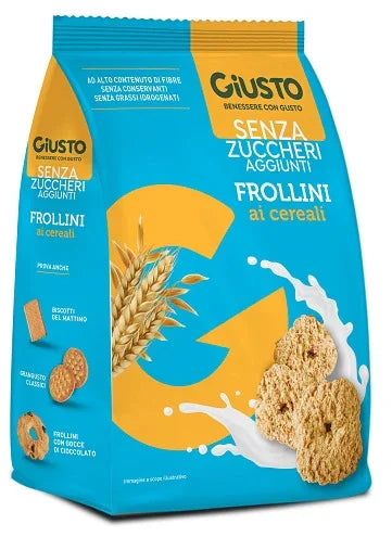GIUSTO SENZA ZUCCHERO FROLLINI AI CEREALI SENZA ZUCCHERO 350 G - Farmaspeed