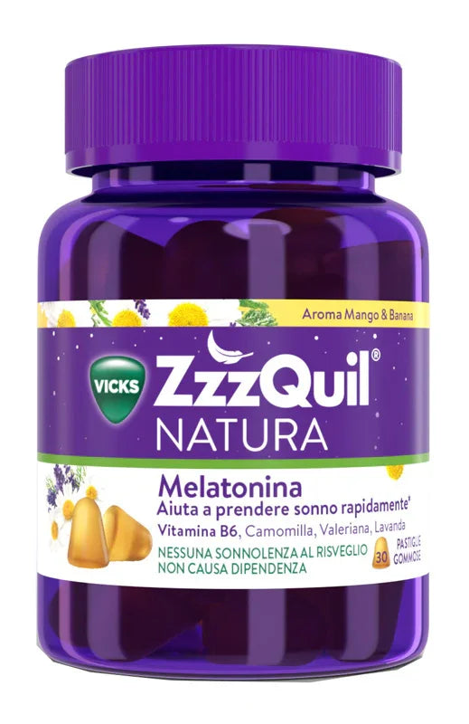 VICKS ZZZQUIL NATURA MANGO & BANANA 30 PASTIGLIE GOMMOSE - Farmaspeed