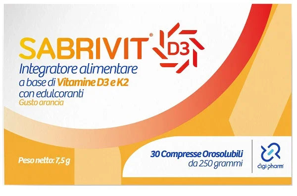 SABRIVIT D3 30 COMPRESSE OROSOLUBILI GUSTO ARANCIA - Farmaspeed