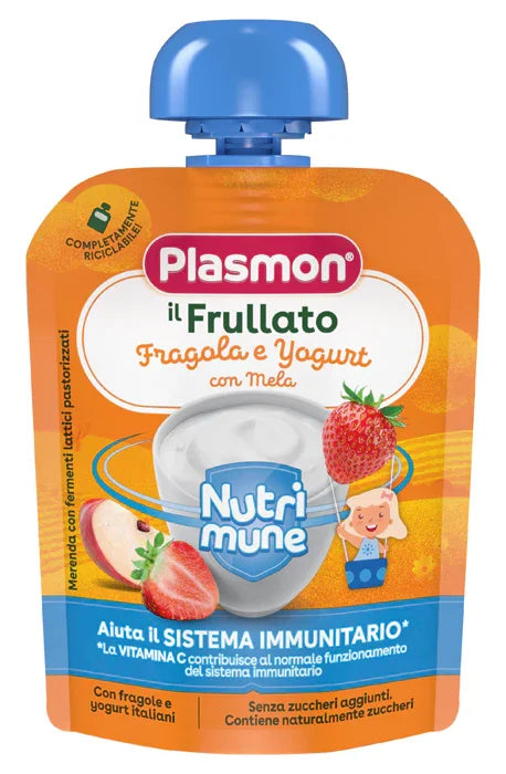 PLASMON NUTRI-MUNE FRAGOLA/YOGURT CON MELA 85 G - Farmaspeed