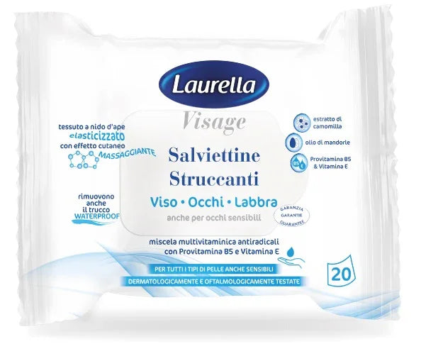 LAURELLA VISAGE SALVIETTINA STRUCCANTE 20 PEZZI - Farmaspeed