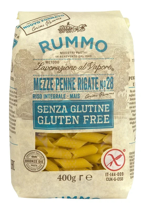 RUMMO MEZZE PENNE RIGATE N28 RISO INTEGRALE E MAIS 400 G - Farmaspeed