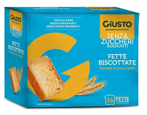 GIUSTO SENZA ZUCCHERO FETTE BISCOTTATE 300 G - Farmaspeed