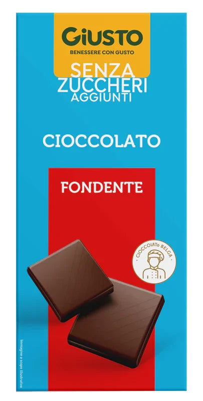 GIUSTO SENZA ZUCCHERO TAVOLETTA CIOCCOLATO FONDENTE 85 G - Farmaspeed