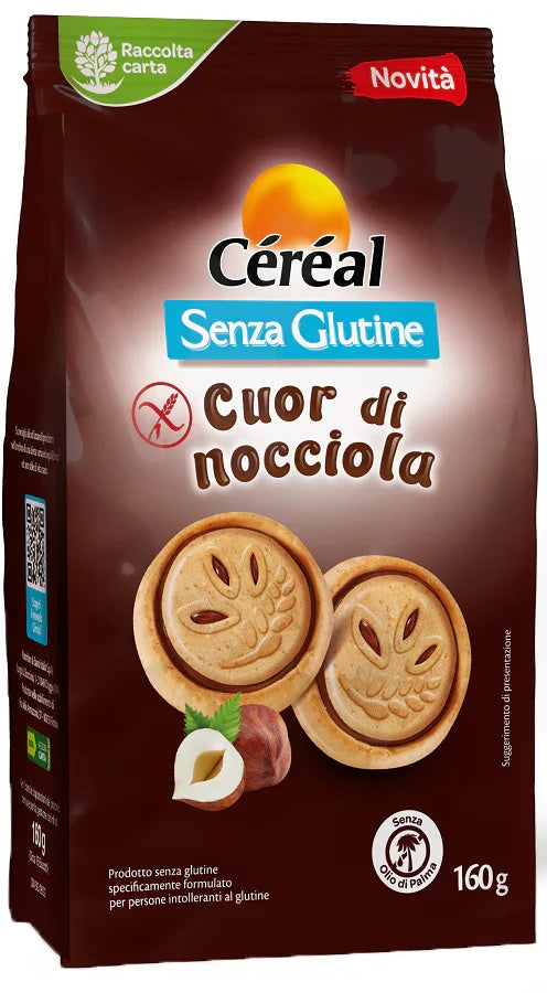 CEREAL SENZA GLUTINE CUOR DI NOCCIOLA 160 G - Farmaspeed