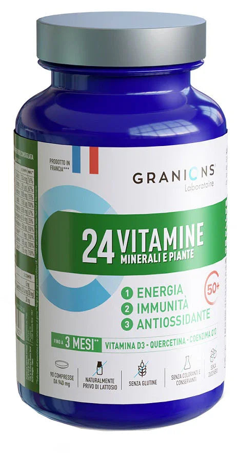 GRANIONS 24 VITAMINE MINERALI E PIANTE 90 COMPRESSE - Farmaspeed