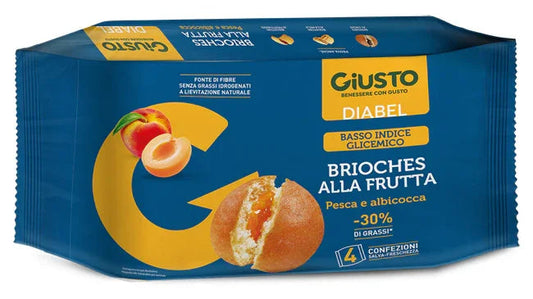 GIUSTO DIABEL BRIOCHE FRUTTA 4 PEZZI DA 45 G - Farmaspeed