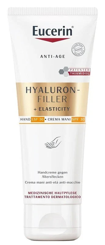EUCERIN HYALURON FILLER + ELASTICITY CREMA MANI ANTI MACCHIE 75 ML - Farmaspeed