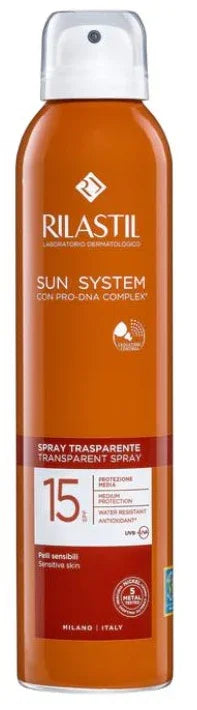 RILASTIL SUN SYSTEM TRANSPARENT SPRAY SPF15 200 ML - Farmaspeed