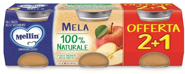 MELLIN OMOGENEIZZATO MELA 3PZ DA 100 G - Farmaspeed