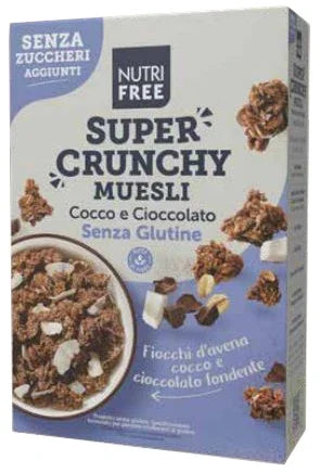 NUTRIFREE SUPER CRUNCHY MUESLI COCCO E CIOCCOLATO SENZA ZUCCHERI AGGIUNTI 300 G - Farmaspeed