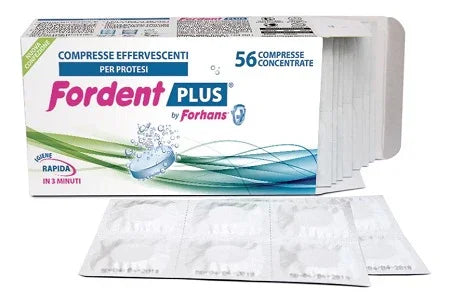 FORDENT PLUS 56 COMPRESSE CONCENTRATE PER DENTIERE E APPARECCHI ORTODONTICI - Farmaspeed