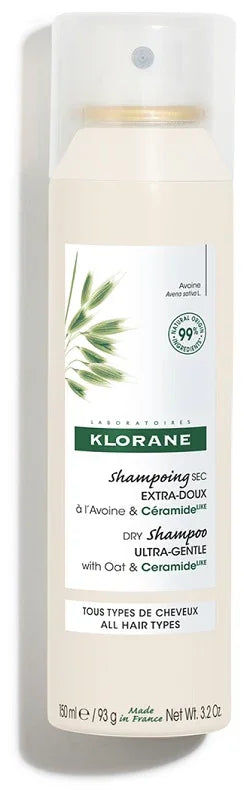 KLORANE SHAMPOO SECCO EXTRA DELICATO AVENA&CERAMIDE TUTTI I TIPI DI CAPELLI SPRAY 150 ML - Farmaspeed