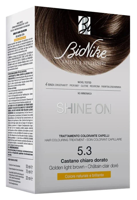 SHINE ON CASTANO CHIARO DORATO 5,3 FLACONE 75 ML + TUBO 50 ML - Farmaspeed
