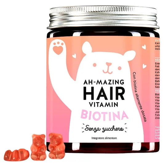 AH-MAZING HAIR VITAMINS MIT BIOTIN SUGARFREE 45 CARAMELLE GOMMOSE - Farmaspeed