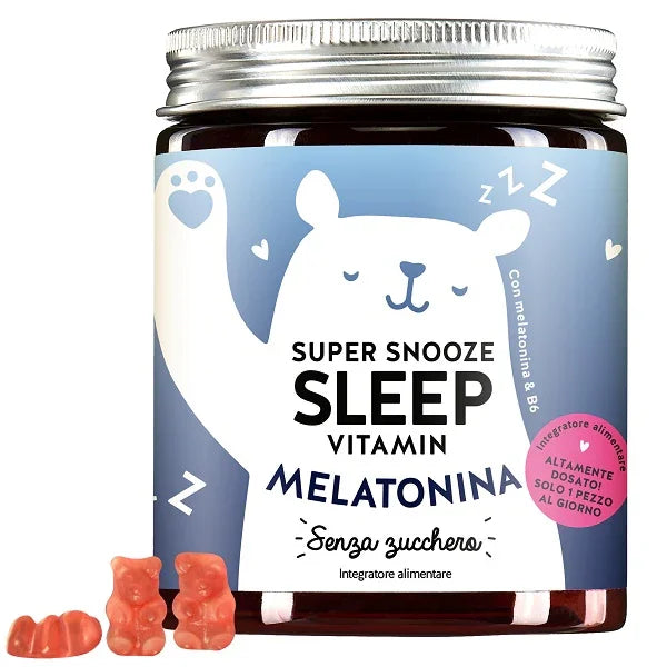 SUPER SNOOZE SLEEP VITAMIN WITH MELATONIN SUGARFREE 45 CARAMELLE GOMMOSE - Farmaspeed