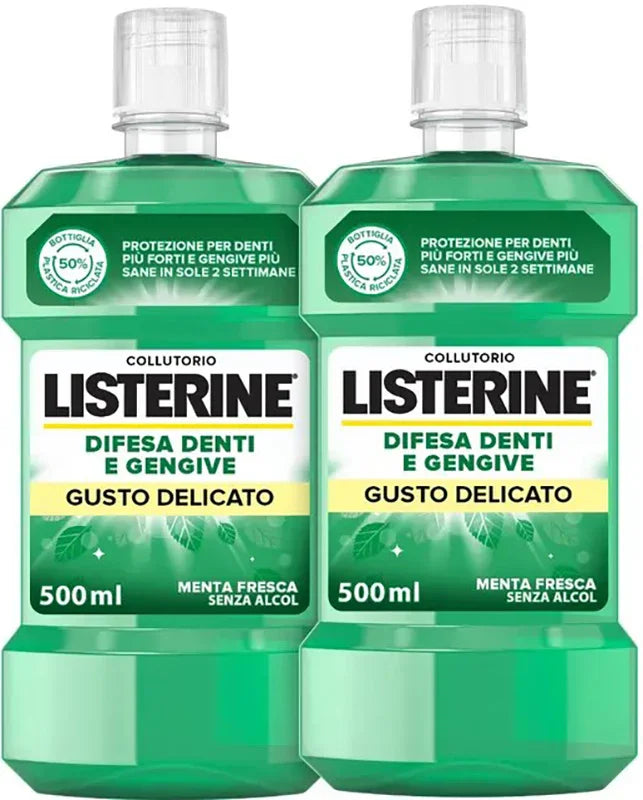 LISTERINE DENTI & GENGIVE GUSTO DELICATO 2 X 500 ML - Farmaspeed