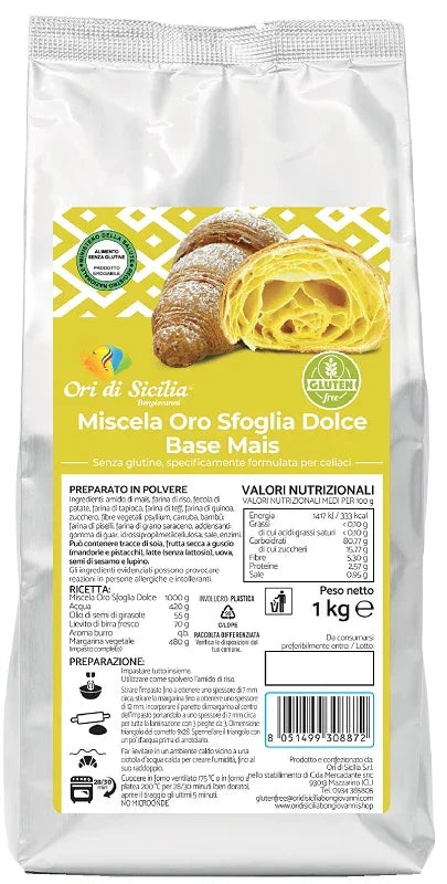 ORI DI SICILIA MIX ORO SFOGLIA DOLCE BASE MAIS 1 KG - Farmaspeed