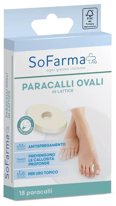 CEROTTO PARACALLO OVALE 2,8 X 1, 8 CM 18 PEZZI SOFARMAPIU' - Farmaspeed