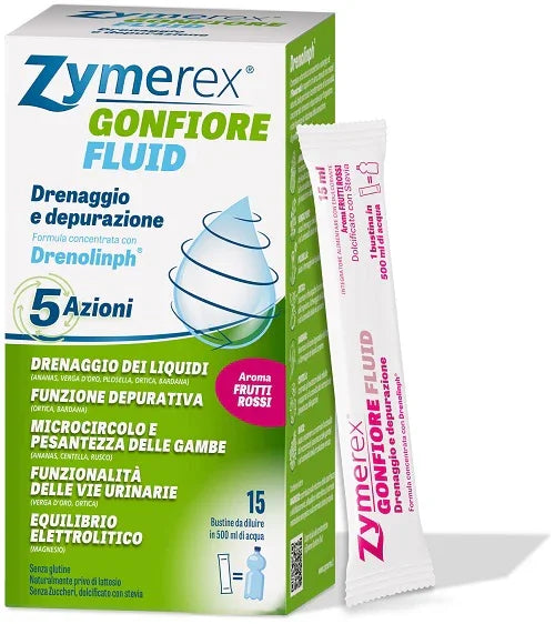 ZYMEREX GONFIORE FLUID FRUTTI ROSSI 15 BUSTINE - Farmaspeed