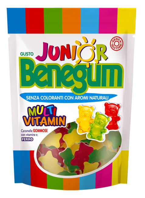 BENEGUM JUNIOR MULTIVITAMIN CARAMELLE GOMMOSE CON VITAMINE E FERRO 90 G