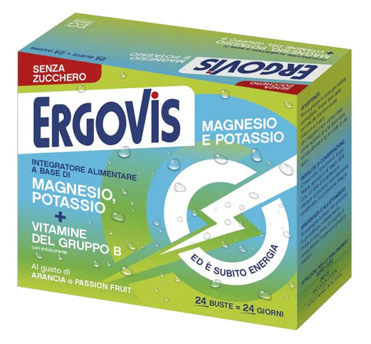 ERGOVIS MG+K VITAMINE B SENZA ZUCCHERO 24 BUSTINE - Farmaspeed