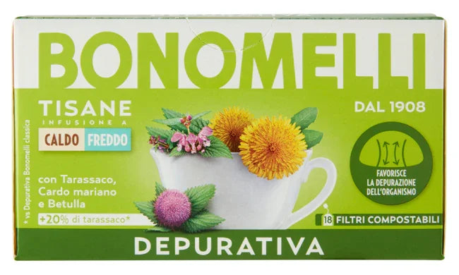 BONOMELLI TISANA DEPURATIVA 18 FILTRI - Farmaspeed
