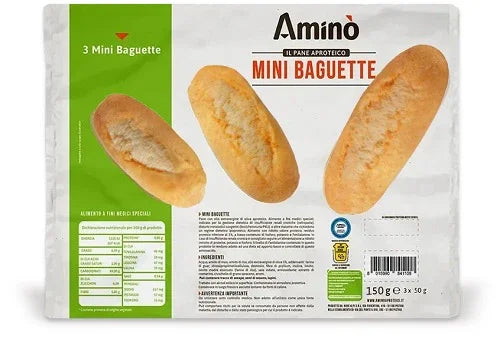 AMINO' MINI BAGUETTE 3 PEZZI DA 50 G - Farmaspeed
