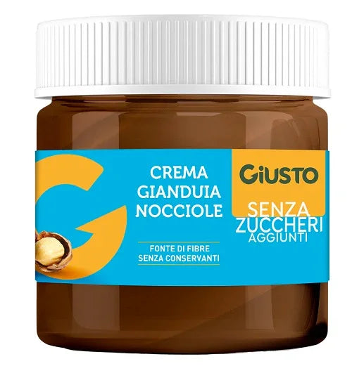 GIUSTO SENZA ZUCCHERO CREMA GIANDUIA NOCCIOLE 200 G - Farmaspeed