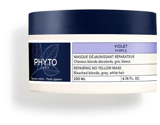 PHYTO PARIS VIOLET MASCHERA ANTI GIALLO RIPARATRICE PER CAPELLI BIONDI DECOLORATI GRIGI BIANCHI 200 ML - Farmaspeed