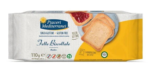 PIACERI MEDITERRANEI FETTE BISCOTTATE 110 G - Farmaspeed