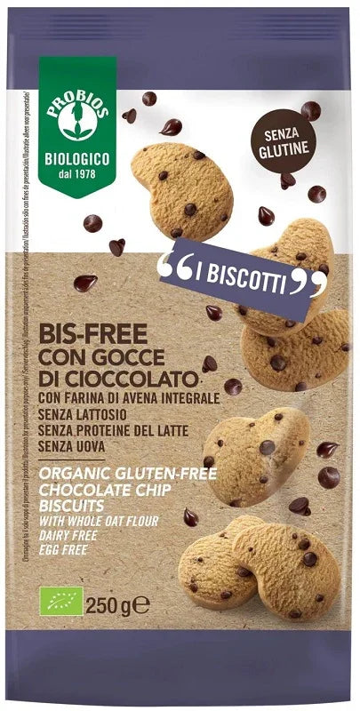 PROBIOS BISCOTTI BISFREE GOCCE DI CIOCCOLATO 250 G - Farmaspeed