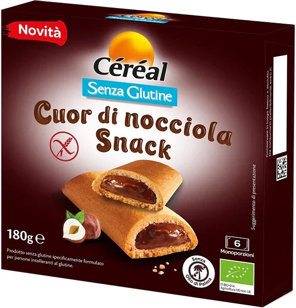 CEREAL SNACK CUOR DI NOCCIOLA SENZA GLUTINE 180 G - Farmaspeed