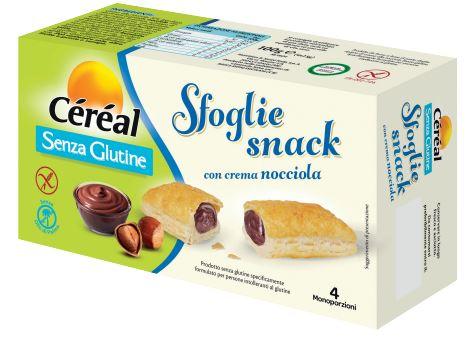 CEREAL SENZA GLUTINE SFOGLIE SNACK CREMA NOCCIOLA 4 MONOPORZIONI - Farmaspeed