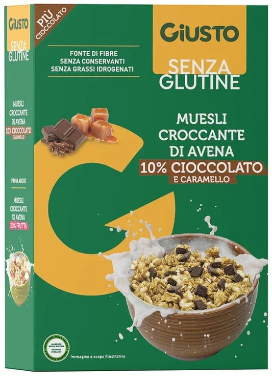 GIUSTO SENZA GLUTINE MUESLI AVENA CIOCCOLATO 275 G - Farmaspeed