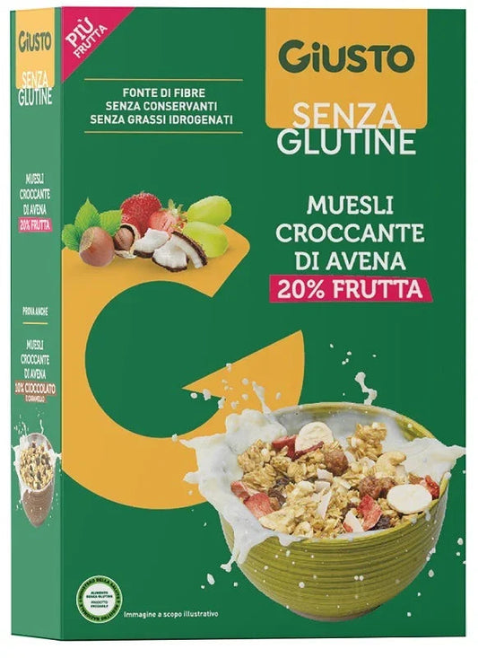 GIUSTO SENZA GLUTINE MUESLI AVENA FRUTTA SECCA 275 G - Farmaspeed