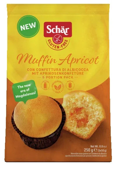 SCHAR MUFFIN APRICOT 5 PEZZI DA 50 G - Farmaspeed