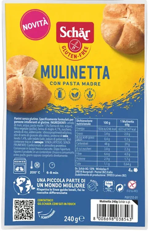 SCHAR MULINETTA 4 PEZZI DA 60 G - Farmaspeed