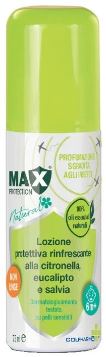 COLPHARMA LOZIONE SPRAY PROTETTIVA ALLA CITRONELLA MAX PROTECTION NATURAL 75 ML - Farmaspeed