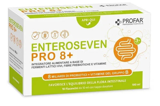 PROFAR ENTEROSEVEN PRO 8+ 10 FLACONCINI DA 10 ML - Farmaspeed