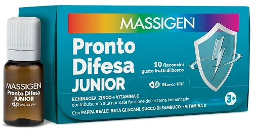 MASSIGEN PRONTO DIFESA JUNIOR 10 FLACONCINI DA 10 ML - Farmaspeed