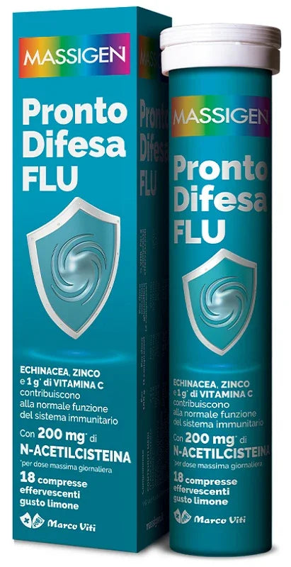 MASSIGEN PRONTO DIFESA FLU 18 COMPRESSE EFFERVESCENTI - Farmaspeed