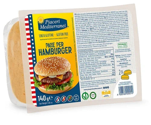 PIACERI MEDITERRANEI PANE HAMBURGER 140 G - Farmaspeed