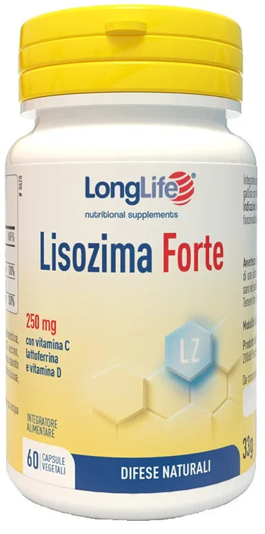 LONGLIFE LISOZIMA FORTE 60 CAPSULE VEGETALI DA 600 MG - Farmaspeed