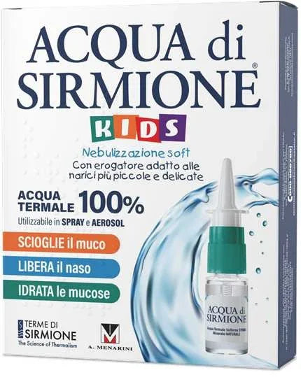 ACQUA DI SIRMIONE KIDS NEBULIZZAZIONE SOFT ACQUA TERMALE 100% 6 FLACONCINI PLURIDOSE DA 15 ML - Farmaspeed