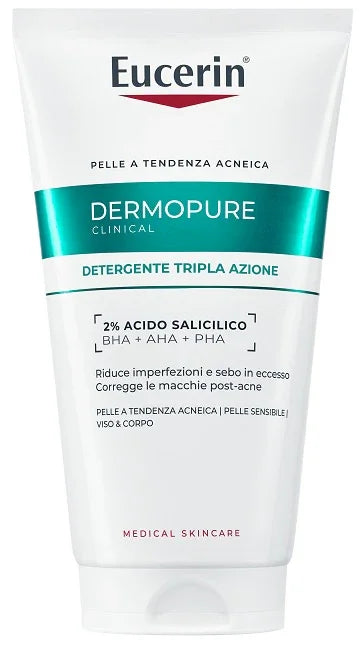 EUCERIN DERMOPURE CLINICAL DETERGENTE TRIPLA AZIONE 150 ML - Farmaspeed