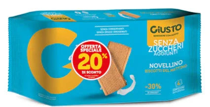 GIUSTO SENZA ZUCCHERI AGGIUNTI BISCOTTI DEL MATTINO 350 G TAGLIO PREZZO 20% - Farmaspeed