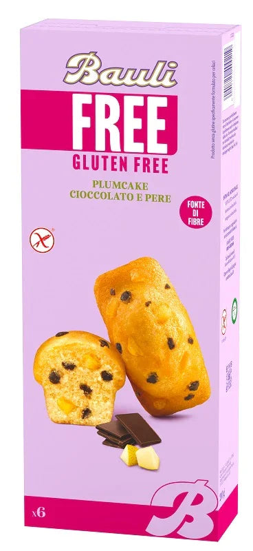 BAULI FREE PLUMCAKE CIOCCOLATO E PERE 6 PEZZI DA 35 G - Farmaspeed