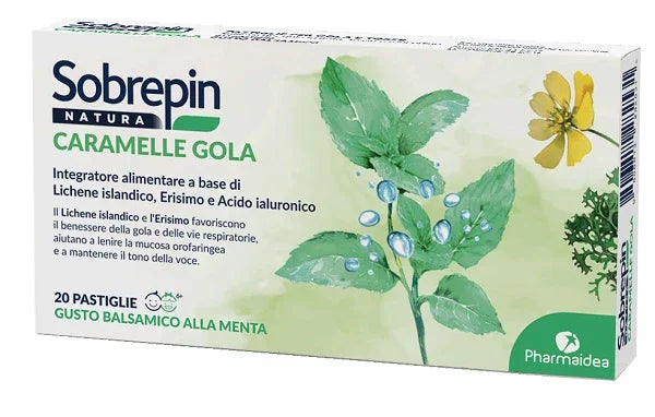 SOBREPIN NATURA CARAMELLE GOLA 20 PASTIGLIE - Farmaspeed