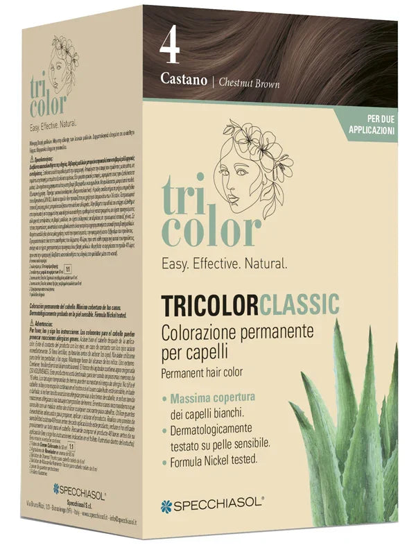 TRICOLOR CLASSIC 4 CASTANO 2 TUBI 50 ML + 2 SHAKER 50 ML + 4 BUSTINE 8 ML - Farmaspeed